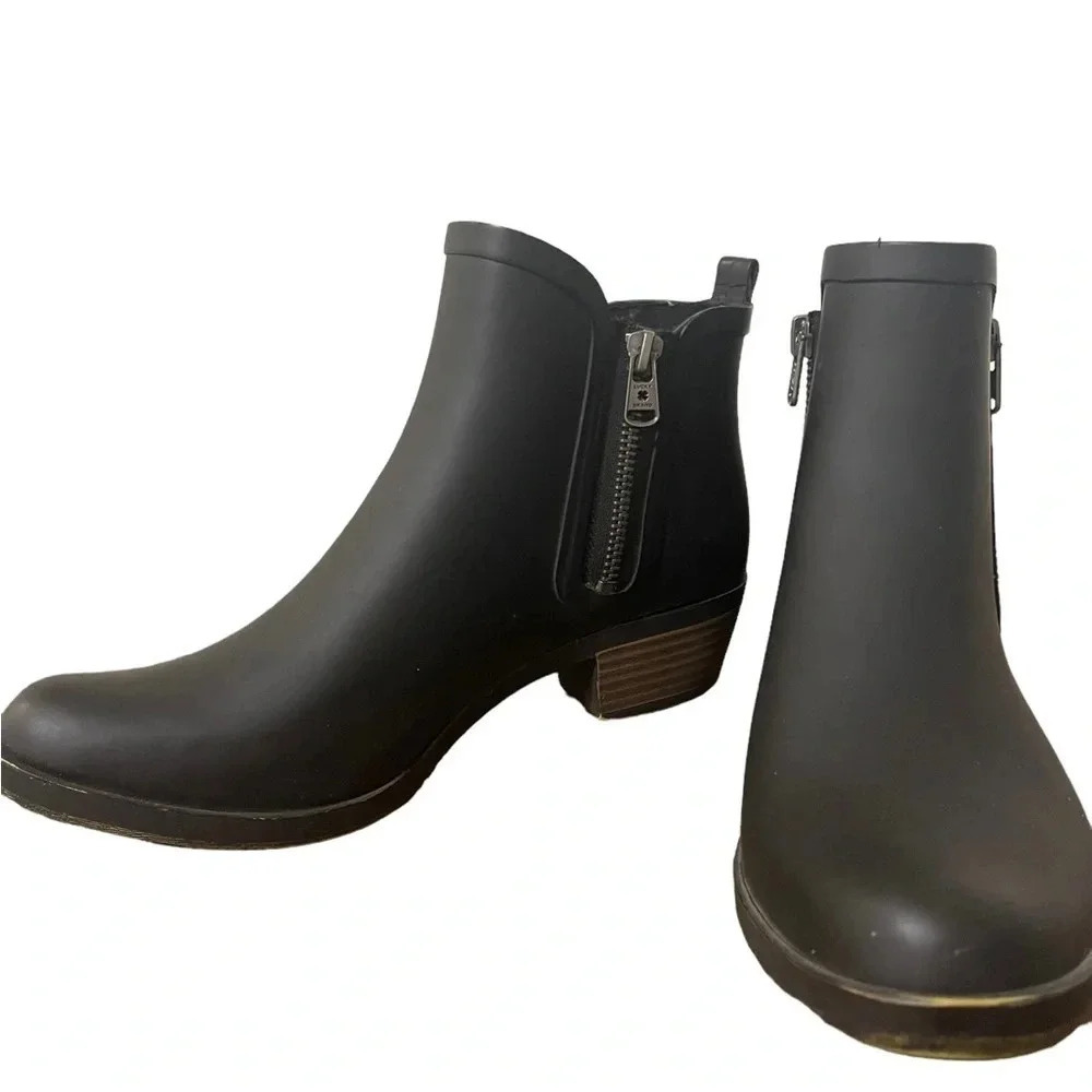 Women's Lucky Brand Basel Rain Bootie, size is 7